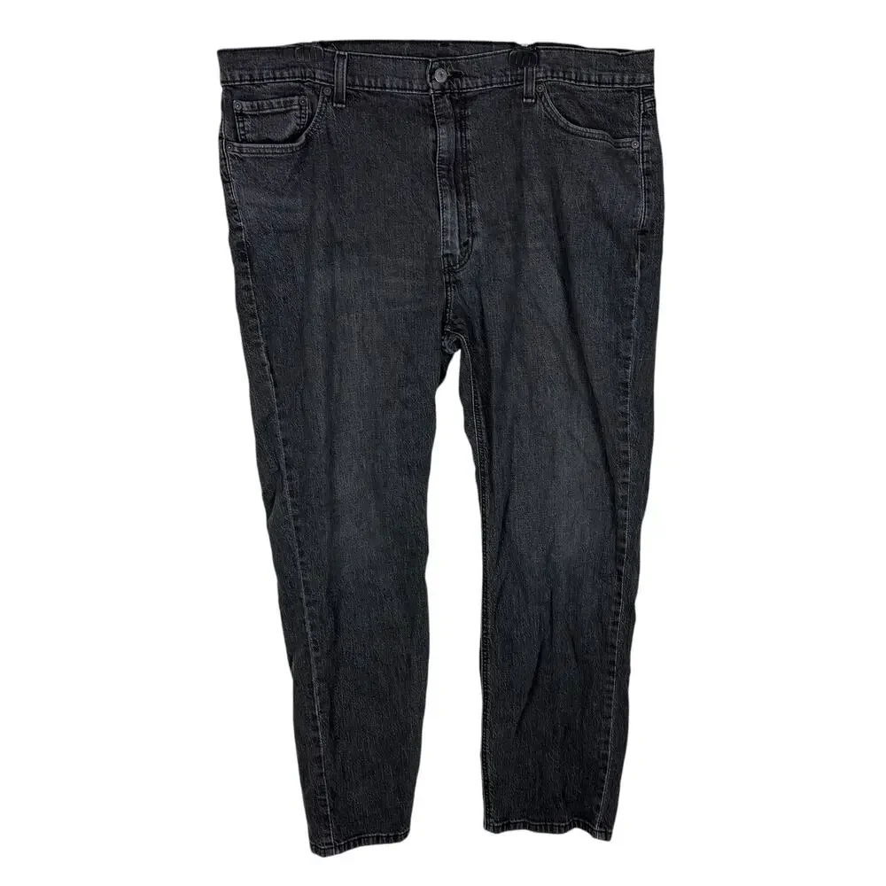 Levi's 541 Jeans Men's 42x32 Black Denim‎ Stretch High-Rise Athletic Tapered Fit
